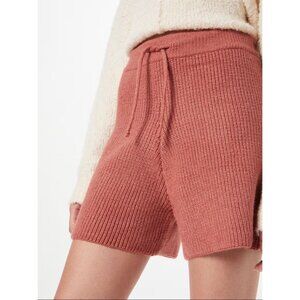 Molly Bracken Charley Sweater Shorts L Rust Boho Bohemian Lounge Minimalist NWT